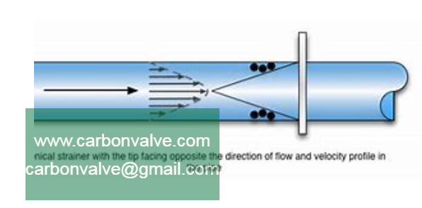 conical strainer in piping