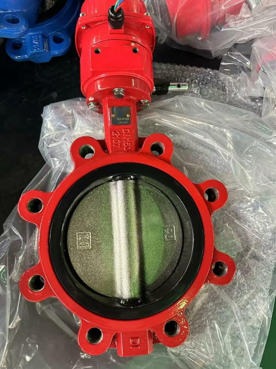 flame red butterfly valve